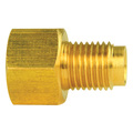 Ags Brass Adapter, Female(7/16-24 Inverted), Male(3/8-24 Inverted), 1/bag BLF-23B